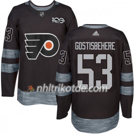 Philadelphia Flyers Trikot Shayne Gostisbehere 53 1917-2017 100th Anniversary Adidas Schwarz Authentic - Herren